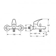 Смеситель в ванну Jika Talas H3211N70044001