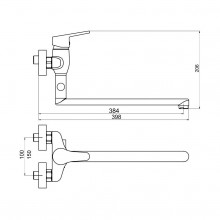 Смеситель в ванну  Novaservis Neon New 93472/1.0