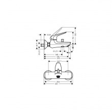 Vannas jaucējs NOVUS 71040000 (HANSGROHE)