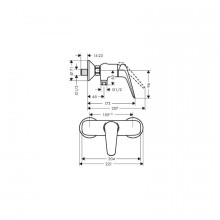 Maisītājs Dušai NOVUS 71060000 (HANSGROHE)