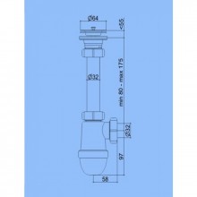 Сифон 1 1/4'' L=32