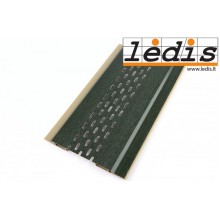 Pastiprināti apdares dēļi PVC (0. 1 X 2, 7m) ar perforaciju 2U-255 zaļš ozols