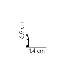 Polistirola Grīdlīste MD017