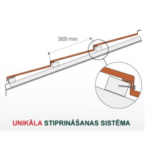 METĀLA DAKSTIŅI AR AKMENS SMALCI Metrotile Classic