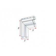 PVC Komplektejošie Fasādes Paneļiem - Apmales Modern Stūra Elements