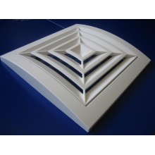 Пластмассовая вентиляционная решетка для потолка, квадратная