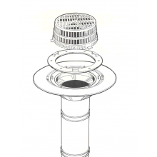 Iekšējā noteka ar sietu ITALPROFILI (diam. 160mm; H=250mm)