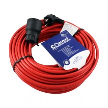 220-215 Ext.cord H05VV-F 3G1,5/15m pagarinātājs sarkana