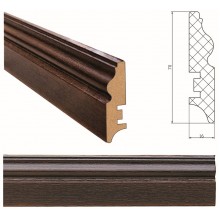 Grīdlīste MDF DeLux 2400 х 70 х 16 мм KASTANIS