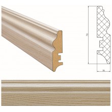 Плинтус MDF DeLux 2400 х 70 х 16 мм ЯСЕНЬ