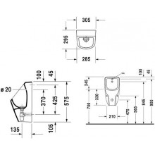 Tualetes pods Duravit D-Code 305x290mm Urinal