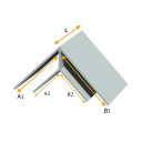 PVC Iekšējais stūra profils 21x21x3000