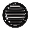 Решётка металлическая вентиляционная, круглая,  черная