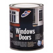 WINDOWS AND DOORS  Ātri žūstoša ar ūdeni atšķaidāmā alkīda emalja logiem un durvīm (pusmatēta)