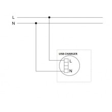 IUK2-01 E/J USB ligzda 3.4A 220V melns