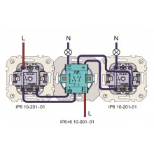 IP6+6-10-001-01 E/J 2-v dubult pārslēdzis/mēlns