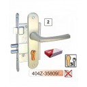 Slēdzene-404 cinkota ar rokturi, uzliktni un serdeni-43 (balts)