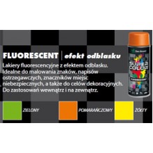 Fluoriscējoša krāsa SUPER COLOR FLUORESCENT (400ml) dzeltena