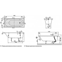 Ванна Villeroy & Boch Oberon Solo Bath with Legs White 170x75