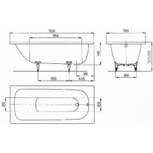 Vanna Kaldewei Saniform Plus Bath White 150x70