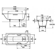 Ванна Kaldewei Saniform Plus Bath White 170x73