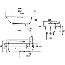 Vanna Kaldewei Saniform Plus Bath White 180x80